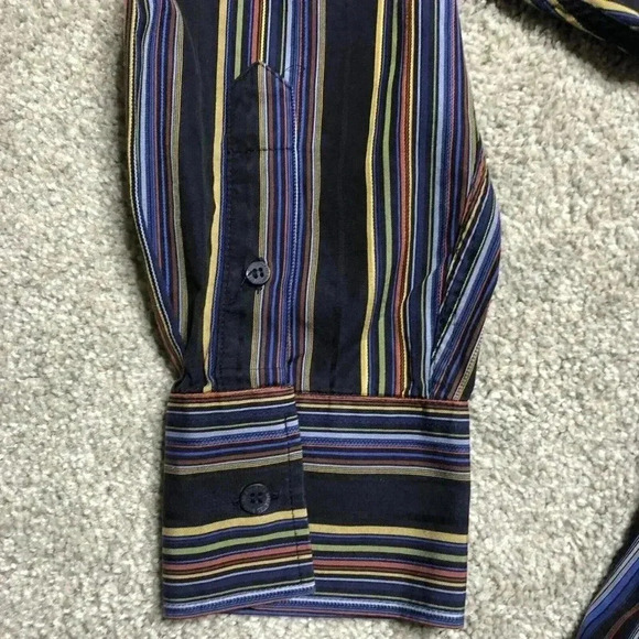 Ted Baker Button Down Shirt Striped Long Sleeves - Picture 10 of 11